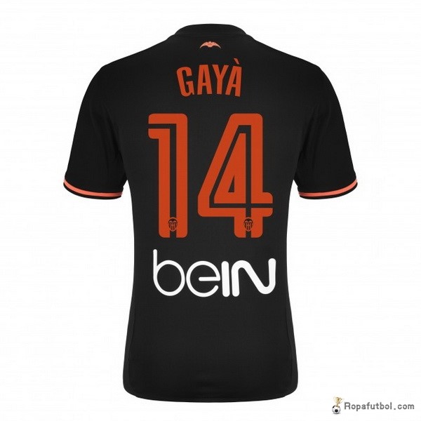 Camiseta Valencia Replica Segunda Ropa Gaya 2016/17 Negro